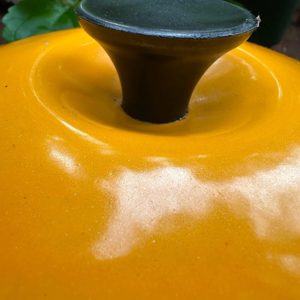 Vintage Marigold Le Creuset Dutch Oven, 2-Quart Enameled Cast Iron